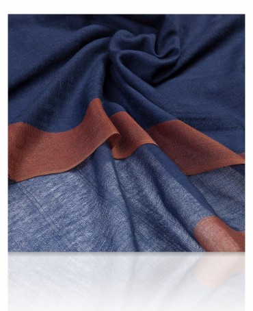 Палантин Унисекс W-BORDE/NAVY.MARON